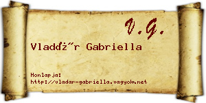 Vladár Gabriella névjegykártya
